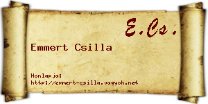 Emmert Csilla névjegykártya